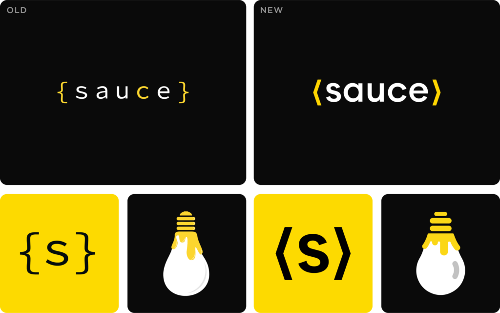 Sauce logo's old and new